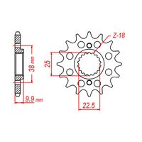 MTX 13 Tooth Front Sprocket for BMW G450X 2008-2011