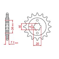 MTX 14 Tooth Front Sprocket for KTM 200 Duke 2012-2019