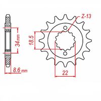 MTX 15 Tooth Front Sprocket for KTM 390 Duke 2013-2021