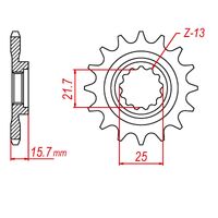 MTX 15 Tooth Front Sprocket for Kawasaki ZX6R 2002