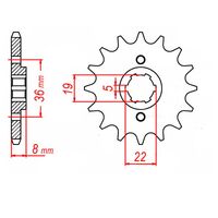 MTX 14 Tooth Front Sprocket for Honda XR350R 1985