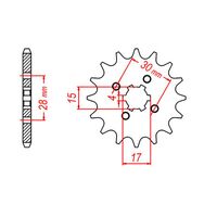 MTX 13 Tooth Front Sprocket for Honda C50 SUPER CUB 1966-2014