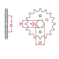 MTX 12 Tooth Front Sprocket for Honda CT110 1986-1994