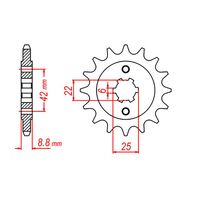 MTX 15 Tooth Front Sprocket for Honda CM250 1982-1983