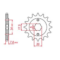 MTX 13 Tooth Hornet Front Sprocket for Honda CRF150F 2003-2018