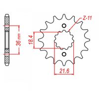 MTX 13 Tooth Front Sprocket for Honda XL250S DEGREE 1990-1992