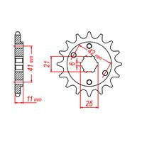 MTX 14 Tooth Front Sprocket for Honda NSR250 MC16 1986-1987