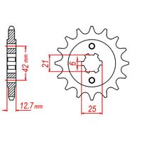 MTX 17 Tooth Front Sprocket for Honda CB550K 1974-1977