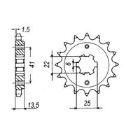 MTX 15 Tooth Front Sprocket for Honda CBR400F 1990