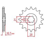 MTX 15 Tooth Front Sprocket for Honda CB750F 1978