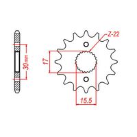 MTX 13 Tooth Front Sprocket for Honda CR80R 1987-2002