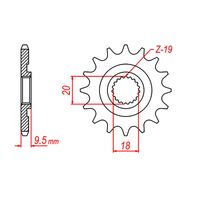 MTX 13 Tooth Front Sprocket for Honda CR125R 1986