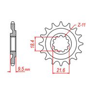 MTX 14 Tooth Front Sprocket for Honda CR250R 1986-1987