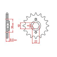 MTX 14 Tooth Front Sprocket for Honda CR480R 1981-1983