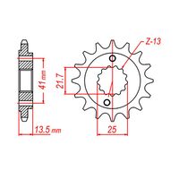 MTX 15 Tooth Front Sprocket for Honda NT650 BROS 1988-1993