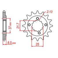 MTX 13 Tooth Front Sprocket for Honda XR600R 1991-2000