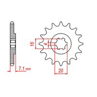 MTX 14 Tooth Front Sprocket for Suzuki RM80 1988