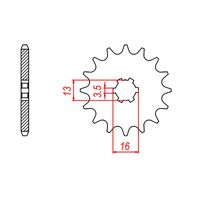 MTX 13 Tooth Front Sprocket for Suzuki GT80 1981-1982