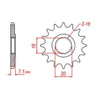 MTX 11 Tooth Front Sprocket for Suzuki RM125 1980-1984