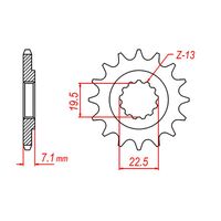 MTX 13 Tooth Front Sprocket for Suzuki DR250 1982-1987