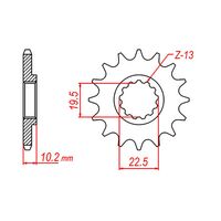 MTX 11 Tooth Front Sprocket for Suzuki DF200 Trojan 1996-1999