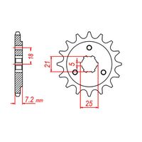 MTX 16 Tooth Front Sprocket for Suzuki DR600R 1986-1989