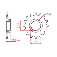 MTX 15 Tooth Front Sprocket for Yamaha SZR660 1996-2001