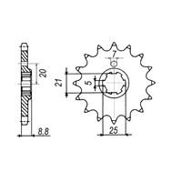 MTX 13 Tooth Front Sprocket for Husqvarna CR250 1990-1994