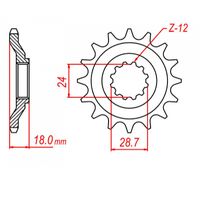 MTX 16 Tooth Front Sprocket for Honda TRX400EX 2WD SPORTRAX 2005-2007