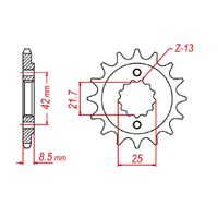 MTX 17 Tooth Front Sprocket for Kawasaki EN500 Vulcan 1996-2006