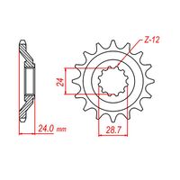 MTX 17 Tooth Front Sprocket for Kawasaki ZZR1100 1990-1992