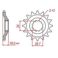 MTX 17 Tooth Front Sprocket for Kawasaki ZX10 1988-1990