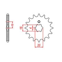 MTX 12 Tooth Front Sprocket for Kawasaki KX60 1983-2004