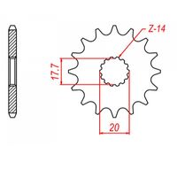 MTX 20 Tooth Front Sprocket for Yamaha XVS250 DRAGSTAR 2001-2004