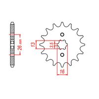 MTX 10 Tooth Front Sprocket for Kawasaki KDX50 2003-2007