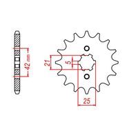 MTX 12 Tooth Front Sprocket for Kawasaki KDX200 1983-2008