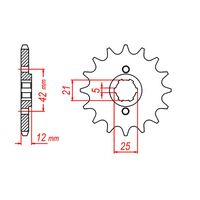 MTX 15 Tooth Front Sprocket for Yamaha XJ600 1984-1992