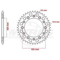 MTX 53 Tooth Rear Sprocket for Honda CRF250X 2004-2018