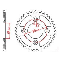 MTX 39 Tooth Rear Sprocket for Honda CRF50F 2006-2012