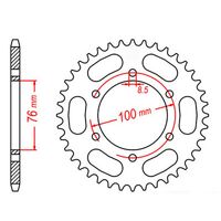 MTX 44 Tooth Rear Sprocket for Yamaha YZF R15 2008-2014