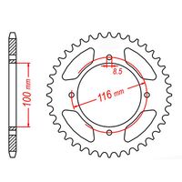 MTX 48 Tooth Rear Sprocket for Kawasaki KX85 Small Wheel 2001-2006