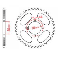 MTX 43 Tooth Rear Sprocket for Suzuki RV125 1973-1977