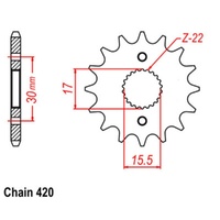 Supersprox 13 Tooth Steel Front Sprocket for Honda CR80R 1987-2002