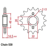 Supersprox 16 Tooth Front Stealth Sprocket for Honda CBR1100XX SUPER BLACKBIRD 1997-2006