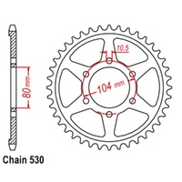 Supersprox 41 Tooth Rear Stealth Sprocket for Kawasaki Z1000 Z1R 1978-1980