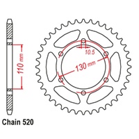 Supersprox 44 Tooth Rear Stealth Sprocket for Yamaha FZ6N 2004-2009