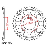 Supersprox 45 Tooth Rear Stealth Sprocket for Suzuki GSF400 BANDIT 1991-1997