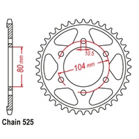 Supersprox 43 Tooth Rear Stealth Sprocket for Kawasaki KLZ1000 VERSYS 1000 2012-2019