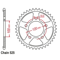 Supersprox 40 Tooth Rear Stealth Sprocket for Aprilia 1200 CAPONORD RALLY 2015-2018