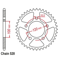 Supersprox 47 Tooth Rear Stealth Sprocket for Aprilia 650 PEGASO STRADA 2005-2010